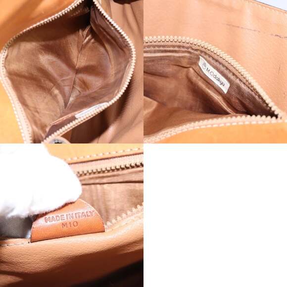 CELINE Macadam Canvas Shoulder Bag Pvc Brown Gold - Picture 13 of 13